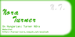 nora turner business card